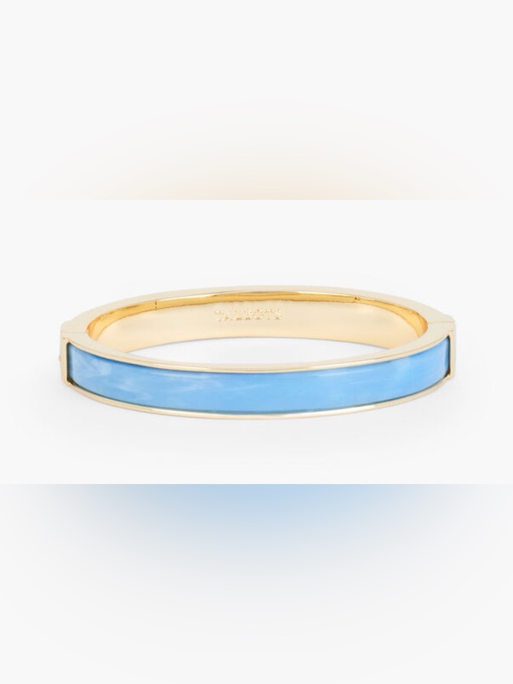 Talbots Blue Enamel Gold-Tone Bangle Bracelet - Magnetic Closure